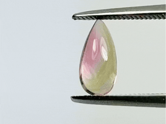 0.88ct Tourmaline Cabochon Bicolor 5.5x4mm