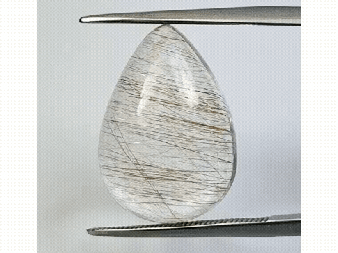 13ct Quartz Inclusion Cabochon 20x9mm