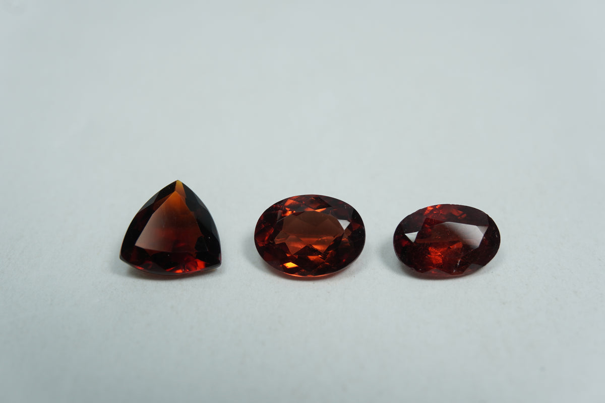 3.38ct Garnet 8x5.5mm / 7x5mm / 7mm