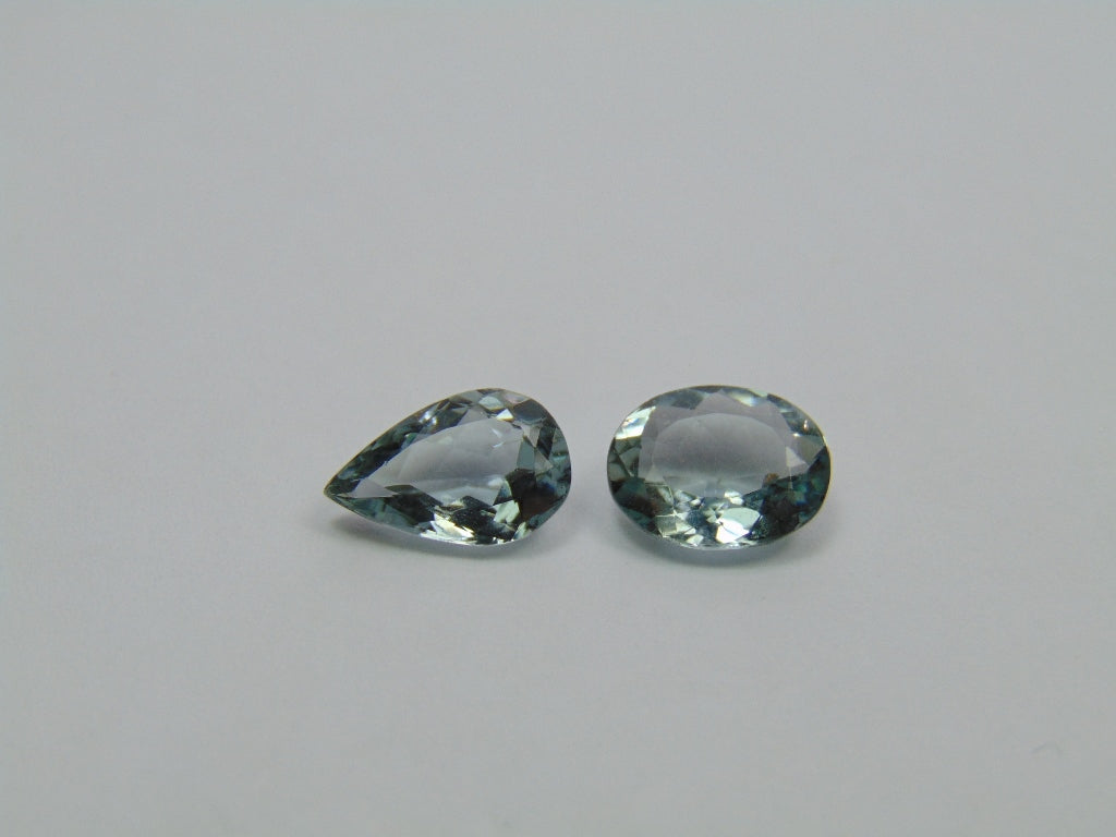 4.15ct Aquamarine 11x7mm 10x8mm