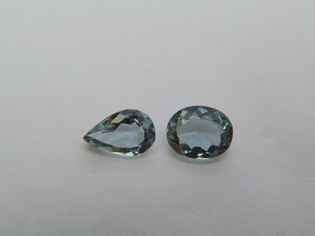 4.15ct Aquamarine 11x7mm 10x8mm