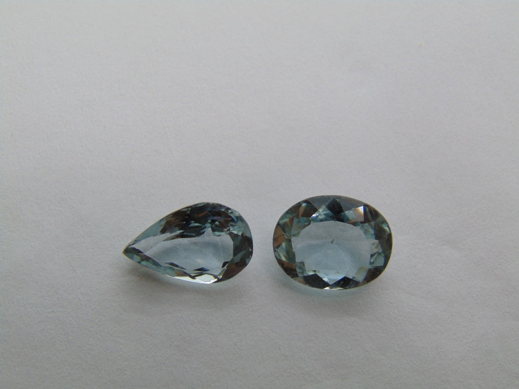 4.15ct Aquamarine 11x7mm 10x8mm