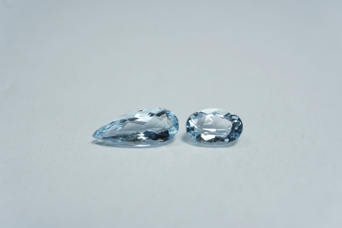 1.60ct Aquamarine 11x4mm / 7x5mm