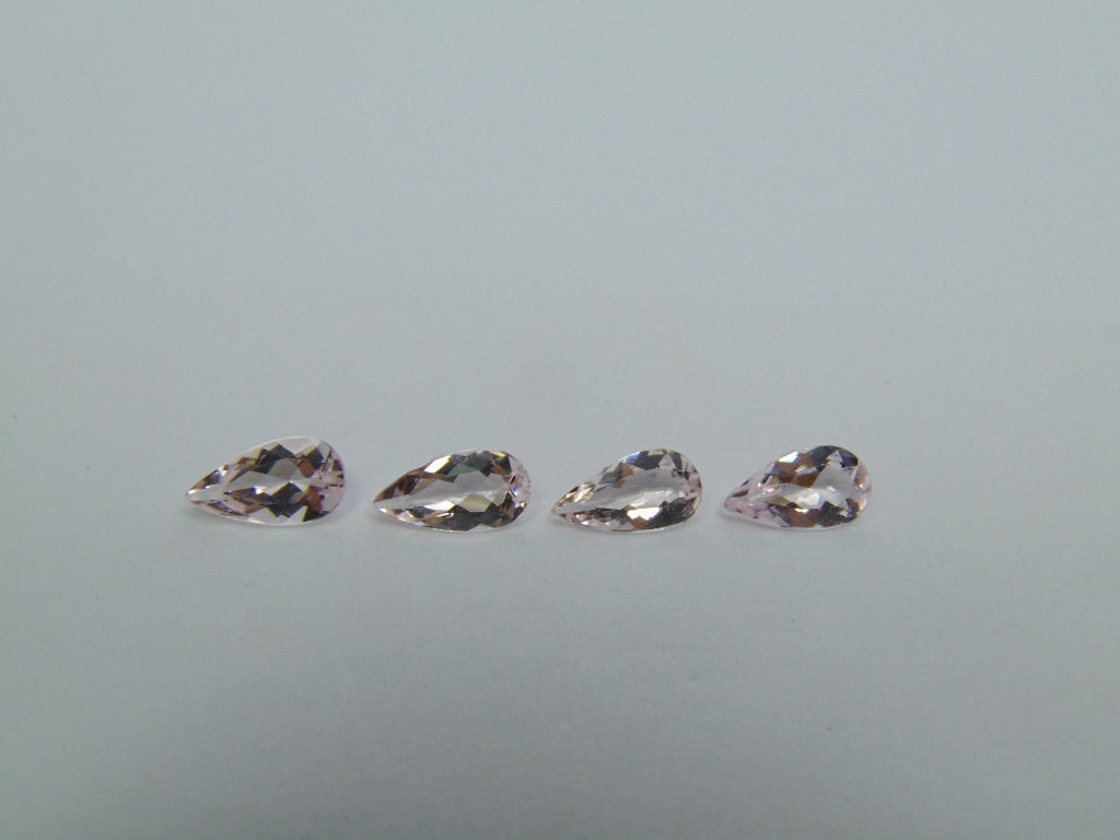 3.19ct Morganites Calibrated 9x5mm
