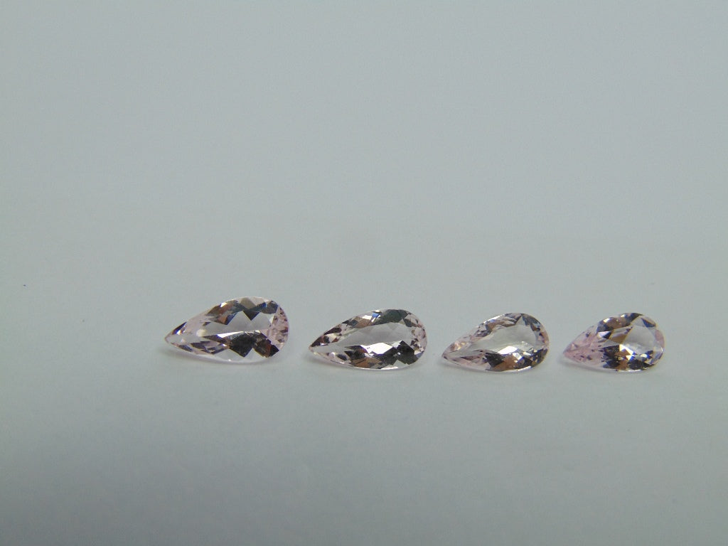 3.19ct Morganites Calibrated 9x5mm