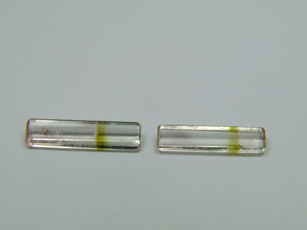 3.40ct Tourmaline Bicolor 16x14mm 17x4mm