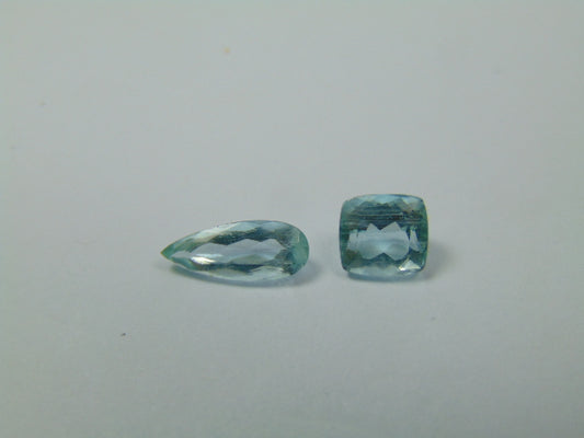 2.37ct Aquamarine 11x5mm 7x6mm