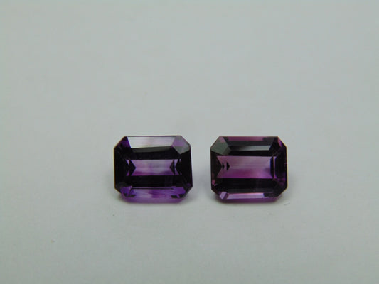 6.85ct Amethyst Pair 10x8mm