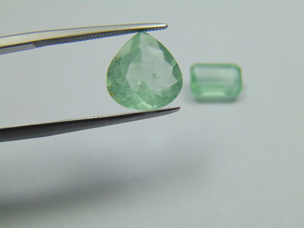 4.33ct Emerald 12x10mm 8x6mm