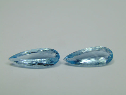 8.95ct Aquamarine Pair 21x8mm