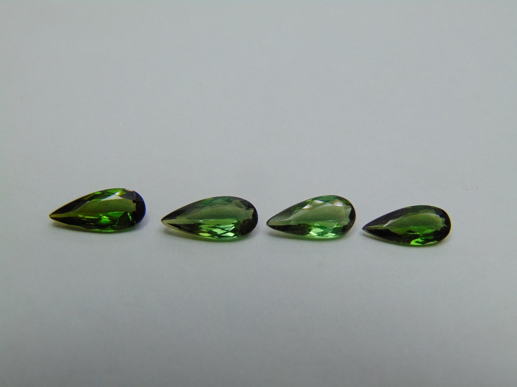 2.90ct Tourmaline 9.5x4mm 9.5x4mm 10x4.5mm 10x4mm