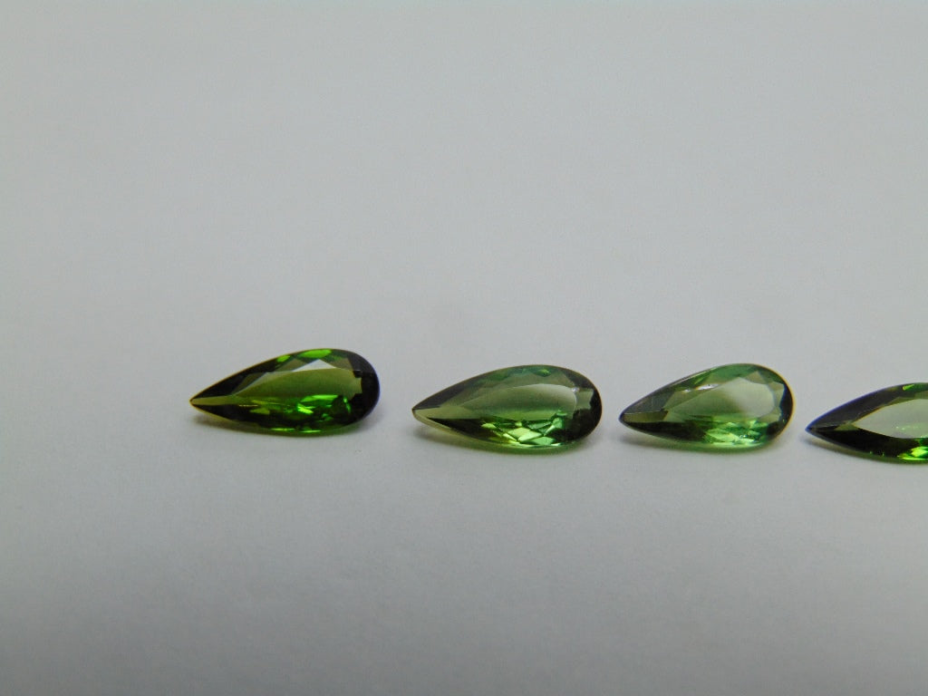 2.90ct Tourmaline 9.5x4mm 9.5x4mm 10x4.5mm 10x4mm