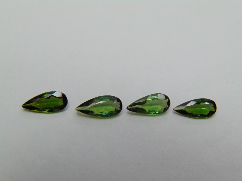 2.90ct Tourmaline 9.5x4mm 9.5x4mm 10x4.5mm 10x4mm