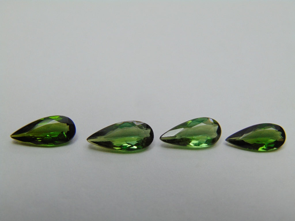 2.90ct Tourmaline 9.5x4mm 9.5x4mm 10x4.5mm 10x4mm