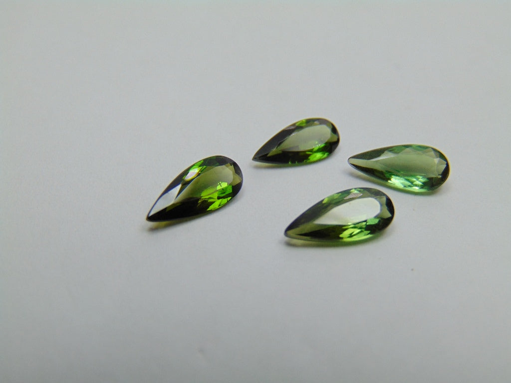 2.90ct Tourmaline 9.5x4mm 9.5x4mm 10x4.5mm 10x4mm