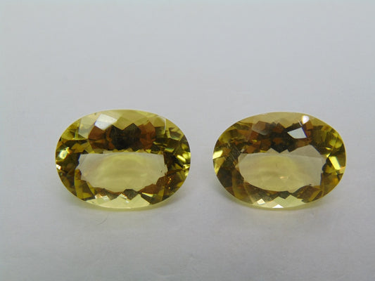 27.10ct Green Gold Pair 19x15mm