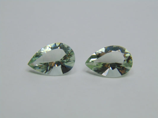 9.95ct Prasiolite Pair 15x10mm