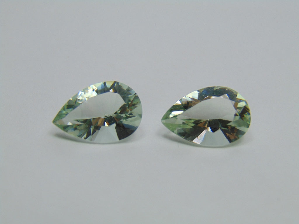 9.95ct Prasiolite Pair 15x10mm