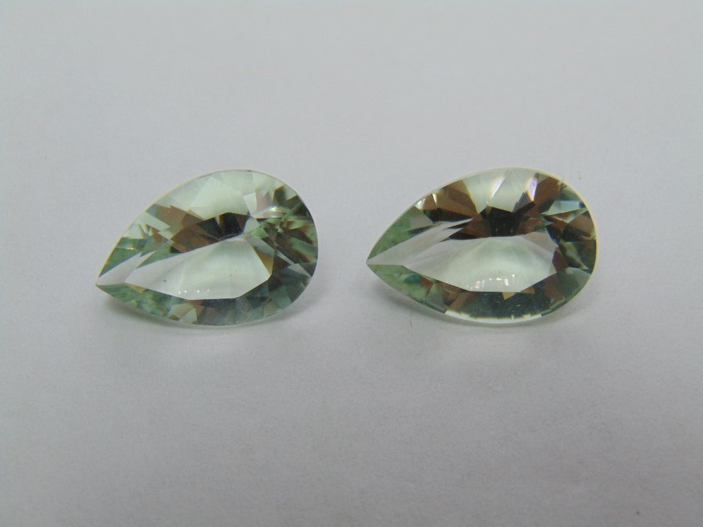 9.95ct Prasiolite Pair 15x10mm