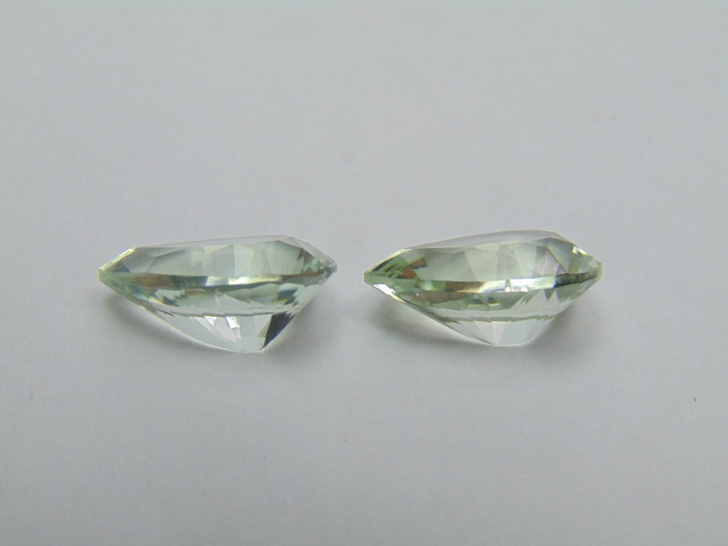 9.95ct Prasiolite Pair 15x10mm
