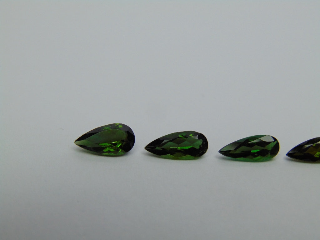 2.90ct Tourmaline 9x5mm 10x4mm 10x4mm 8.5x4mm