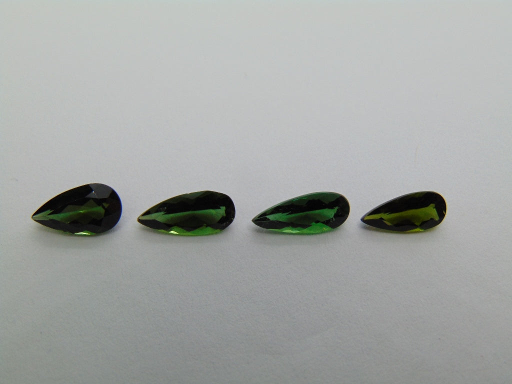 2.90ct Tourmaline 9x5mm 10x4mm 10x4mm 8.5x4mm