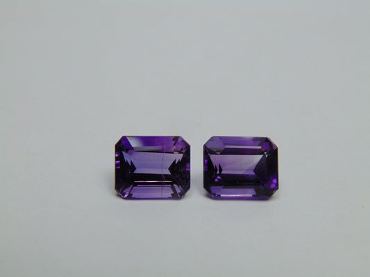 6.80ct Amethyst Pair 10x8mm
