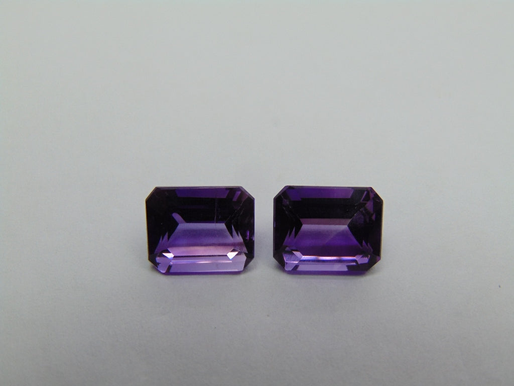 6.80ct Amethyst Pair 10x8mm