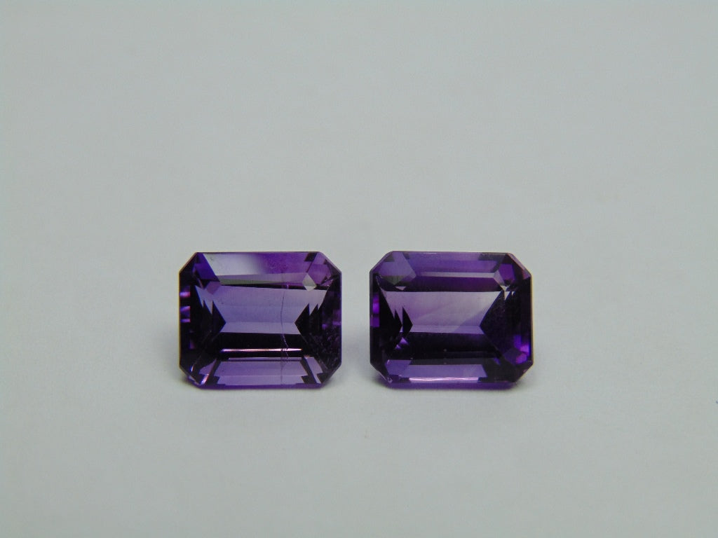 6.80ct Amethyst Pair 10x8mm