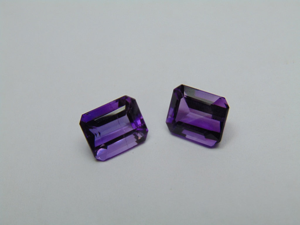 6.80ct Amethyst Pair 10x8mm