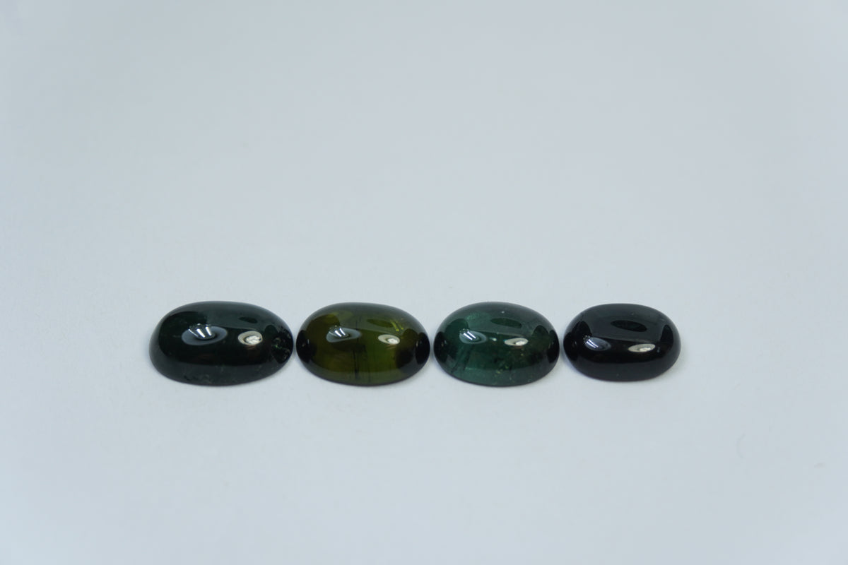 8.05ct Tourmalines Cabochon 11x7mm / 10x7mm / 9.5x7mm / 9x6.5mm