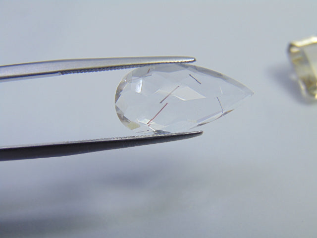 14.35ct Quartz With Inclusion 19x9mm 13x12mm