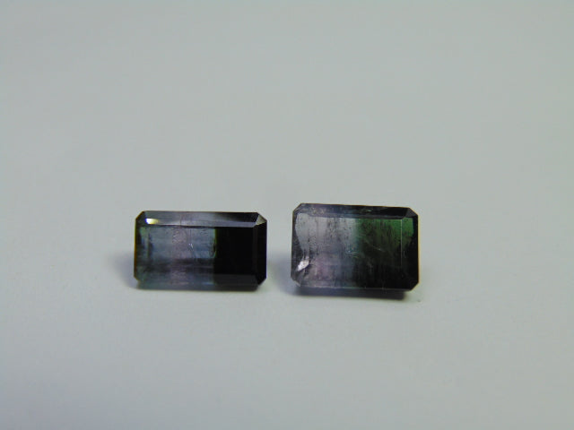 7.64ct Tourmaline Bicolor 11x7mm 11x6mm