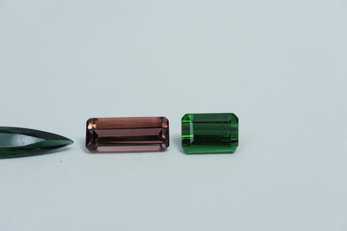 3.95ct Tourmaline mix 16x4mm / 10.5x4mm / 7x5mm