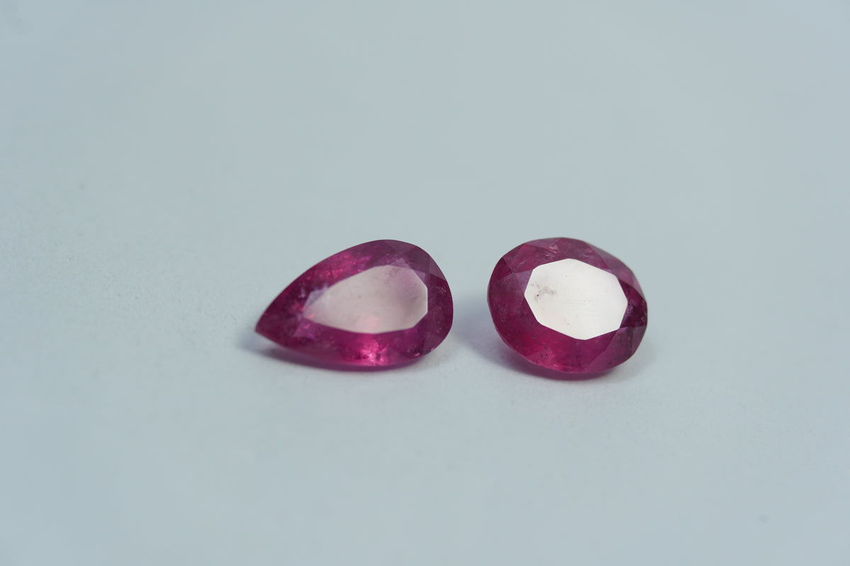 3.83ct Tourmalines 11x7mm / 8x9mm