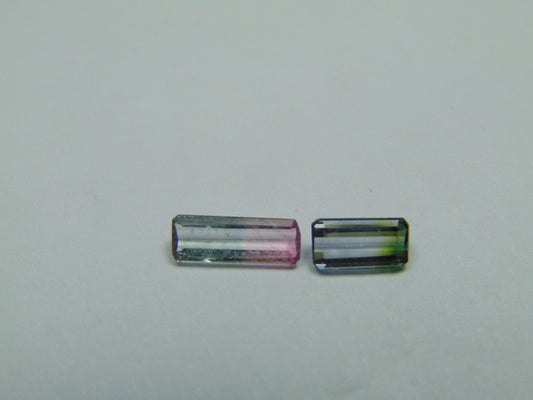 1.03ct Tourmaline Bicolor 9x3mm 7x3mm