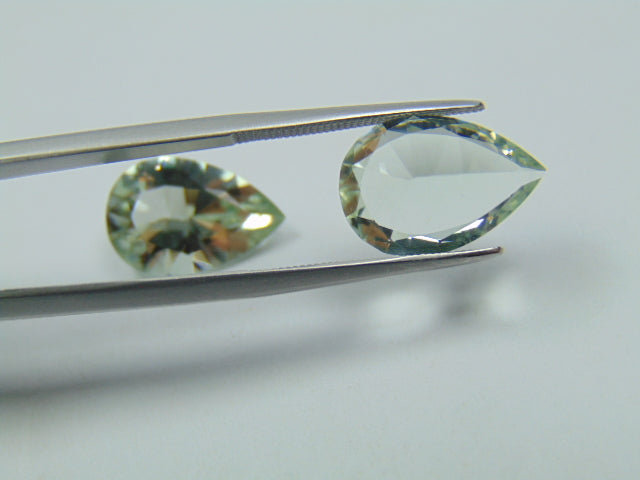 9.95ct Prasiolite Pair 15x10mm