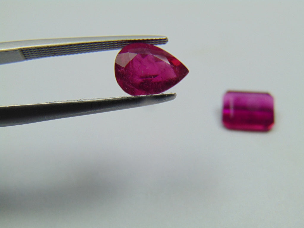 3.10ct Rubellite 9x7mm 8x6mm