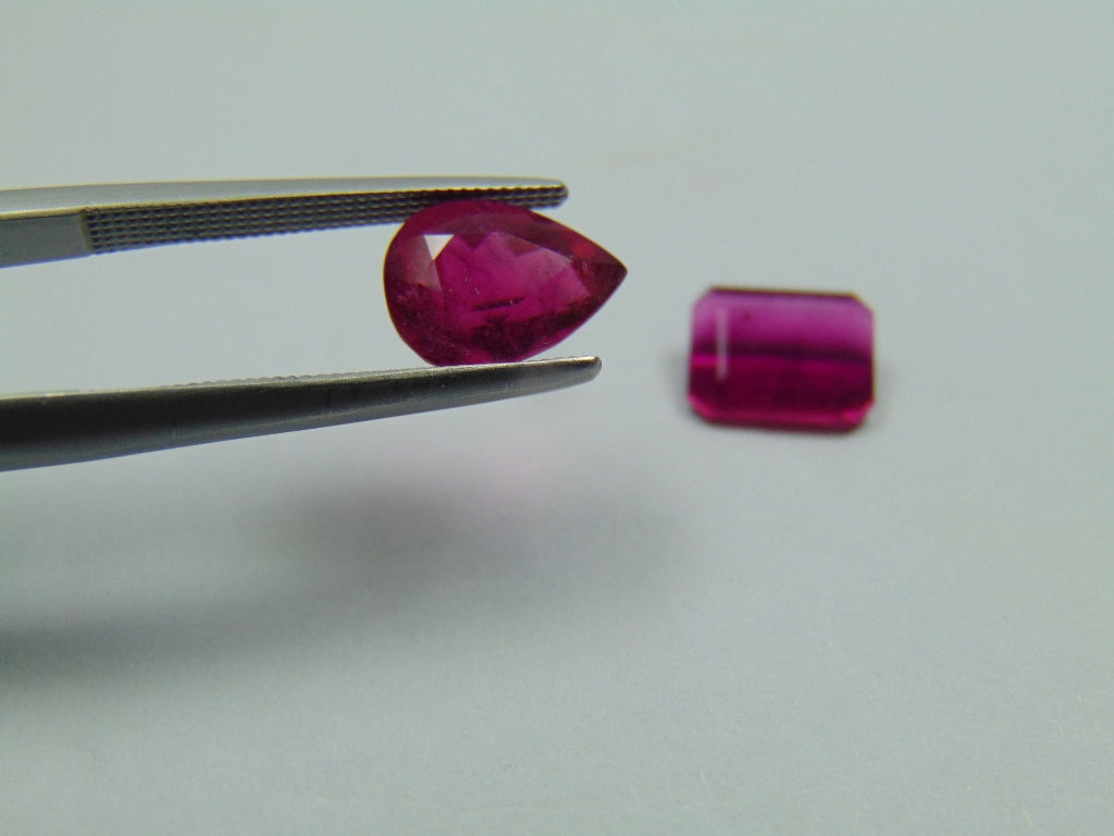 3.10ct Rubellite 9x7mm 8x6mm