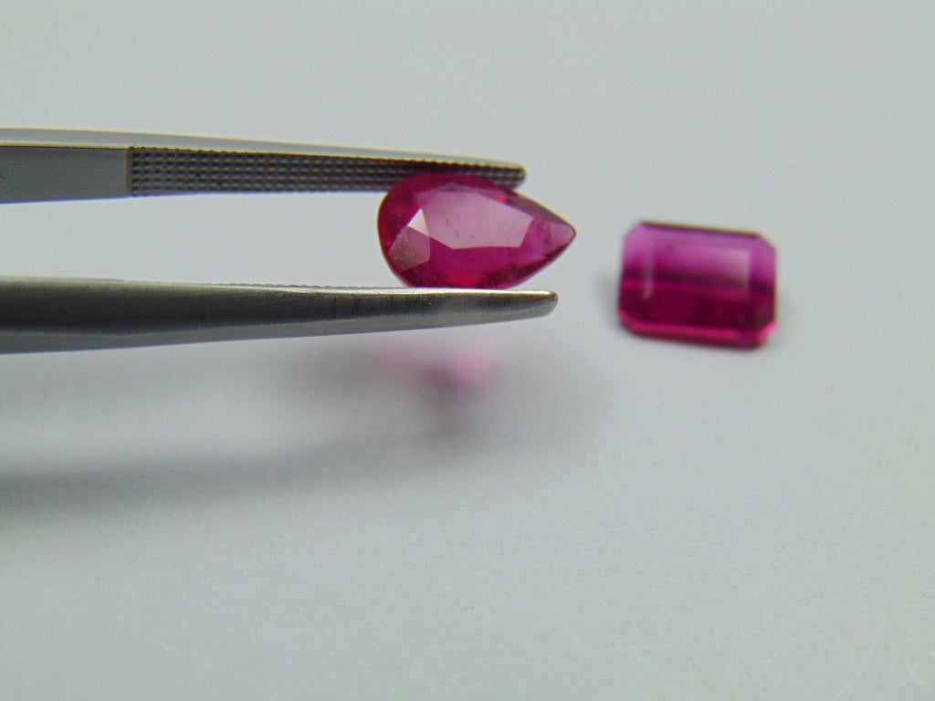 3.10ct Rubellite 9x7mm 8x6mm
