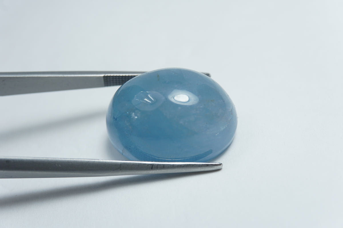 29.57ct Aquamarine cabochon 21x16mm