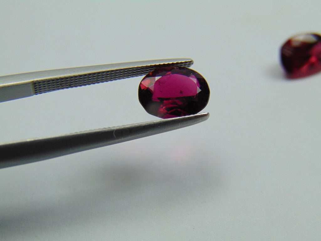 2.70ct Rubellite 8x6mm 7x6mm