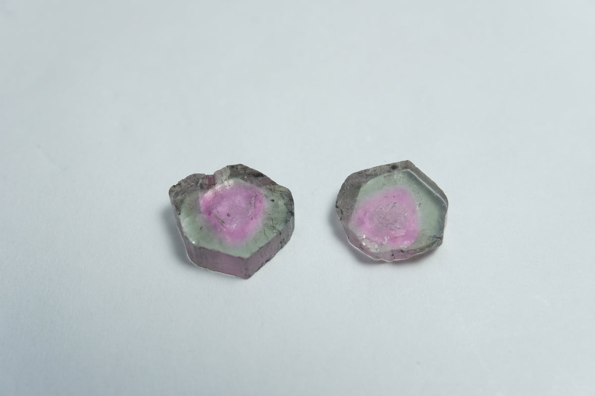 6.13ct Watermelon tourmaline 11x10mm/9mm