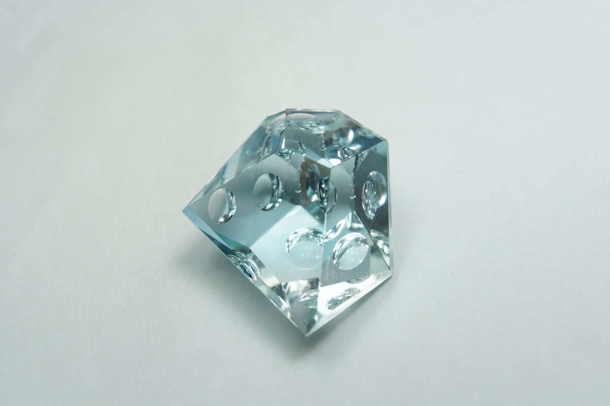 43.80ct Natural color Topaz bubbles 25x22mm