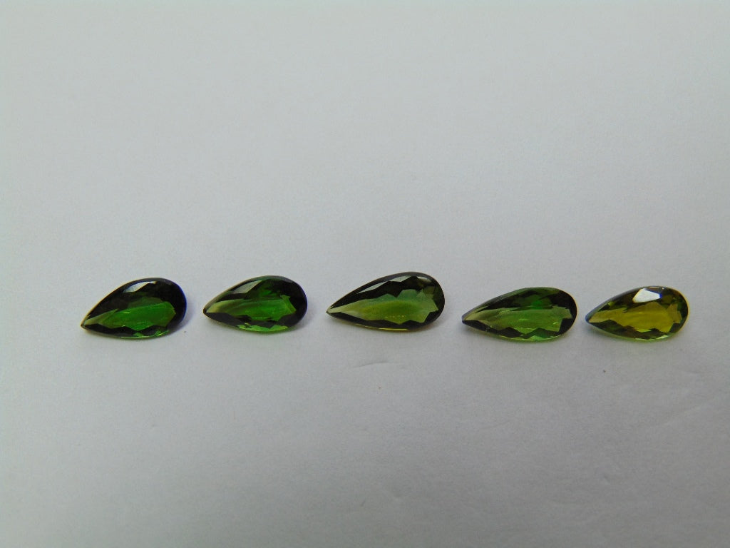 3.20ct Tourmaline 8x4mm 8x4mm 8x4mm 9x4mm 9x4mm