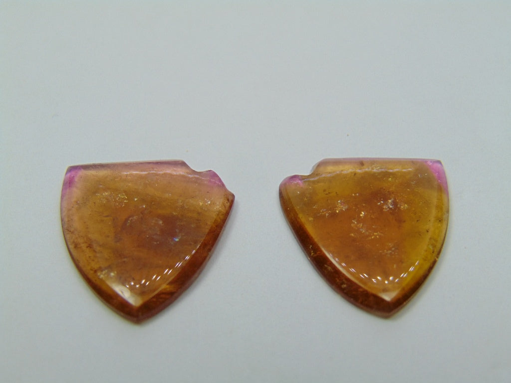 16.15ct Watermelon Tourmaline Pair 18x14mm