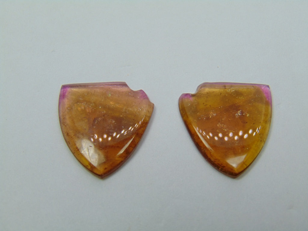 16.15ct Watermelon Tourmaline Pair 18x14mm