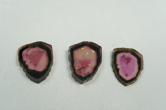 10.45ct Watermelon tourmaline 13x10mm / 12.5x10mm / 12x10mm