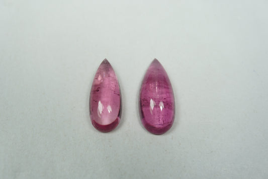 5.05ct Tourmaline cabochon 14x6mm / 13.5x6mm