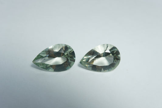 9.55ct Prasiolite pair 15x10mm